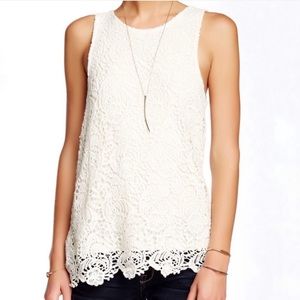 LUCKY BRAND / Layered Lace Tank